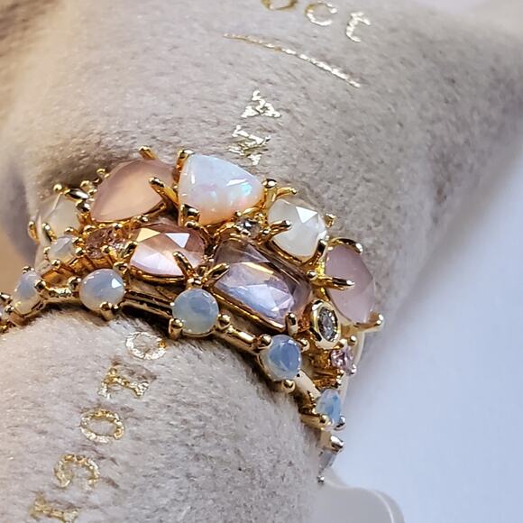 Anthropologie October Birthstone Stacked Rings Set October Size 7 New W/ tags - Picture 6 of 8